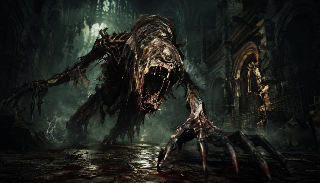 Blood Starved Beast in Bloodborne